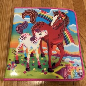 Lisa Frank Rainbow Chaser‎ Lollipop Horses 3-Ring Zipper Binder